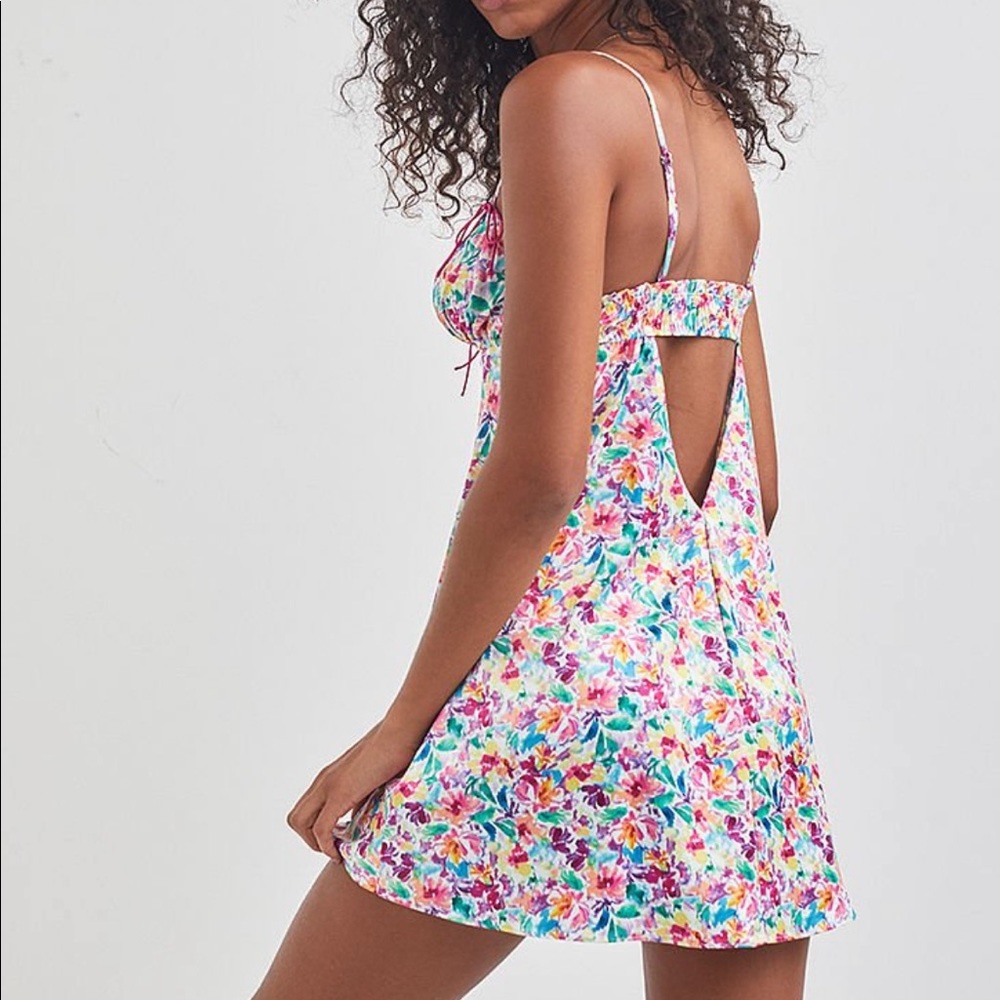 FOR LOVE & LEMONS Watercolor Floral Slip Dress - Picture 14 of 16